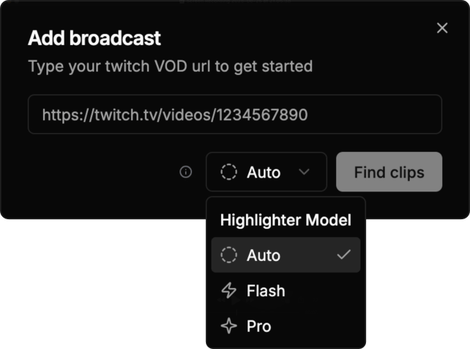Broadcast dialog